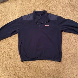 Vineyard Vines Mens XL Navy Fleece Zip-Up